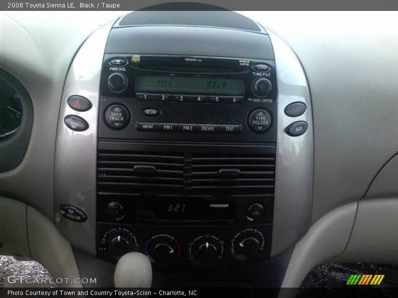 Black / Taupe 2008 Toyota Sienna LE