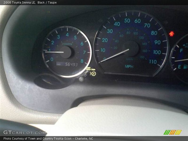Black / Taupe 2008 Toyota Sienna LE