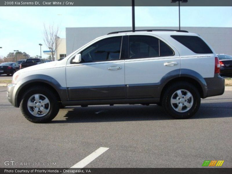 Clear White / Gray 2008 Kia Sorento EX