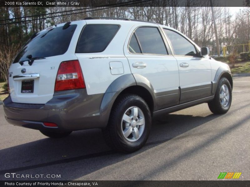 Clear White / Gray 2008 Kia Sorento EX