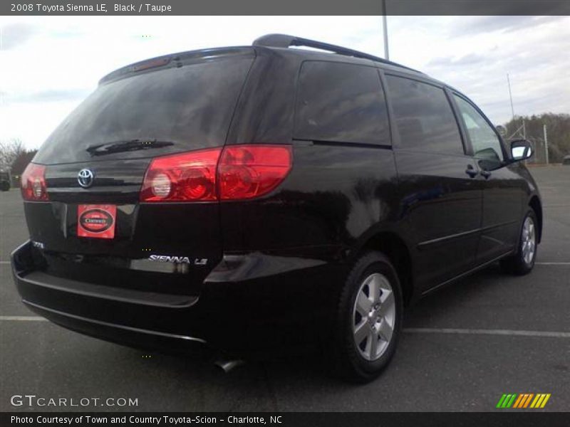 Black / Taupe 2008 Toyota Sienna LE