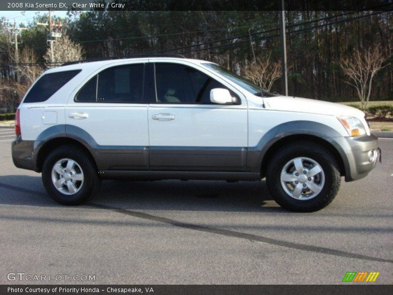 Clear White / Gray 2008 Kia Sorento EX