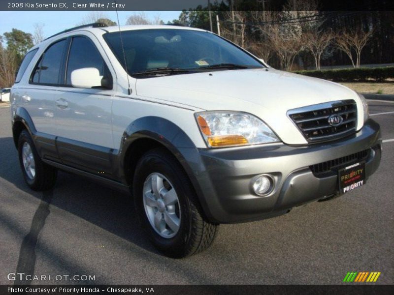 Clear White / Gray 2008 Kia Sorento EX