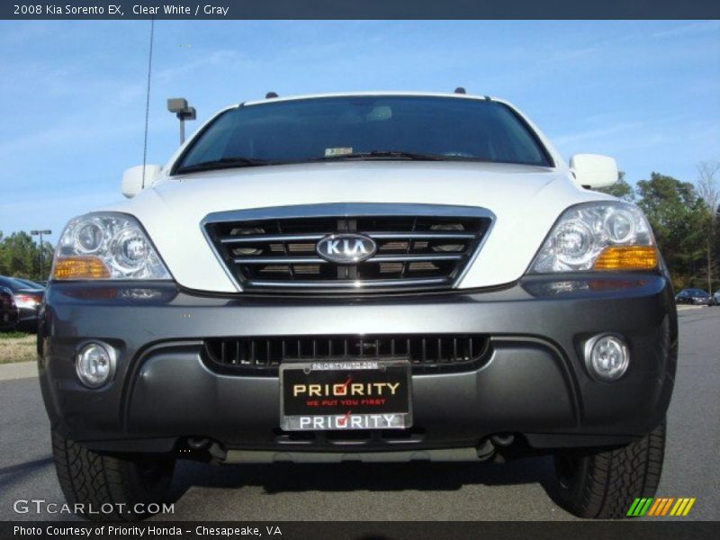 Clear White / Gray 2008 Kia Sorento EX