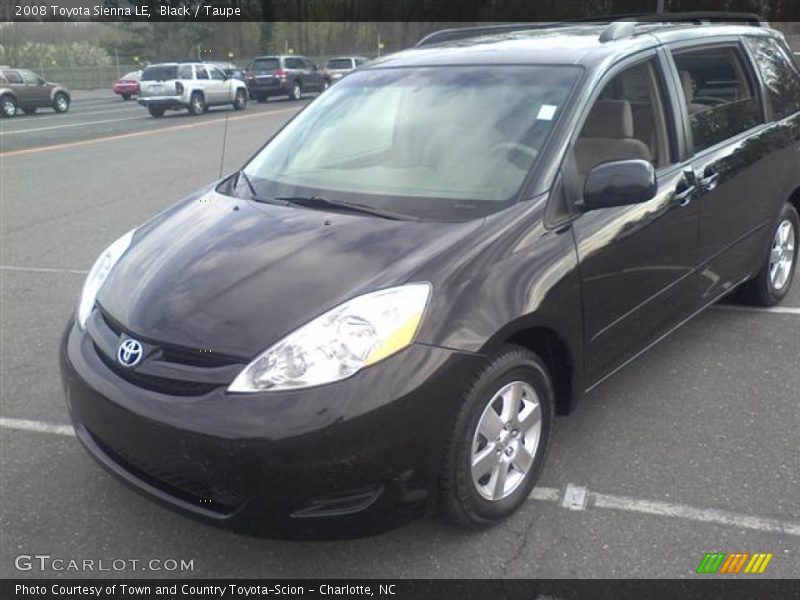 Black / Taupe 2008 Toyota Sienna LE