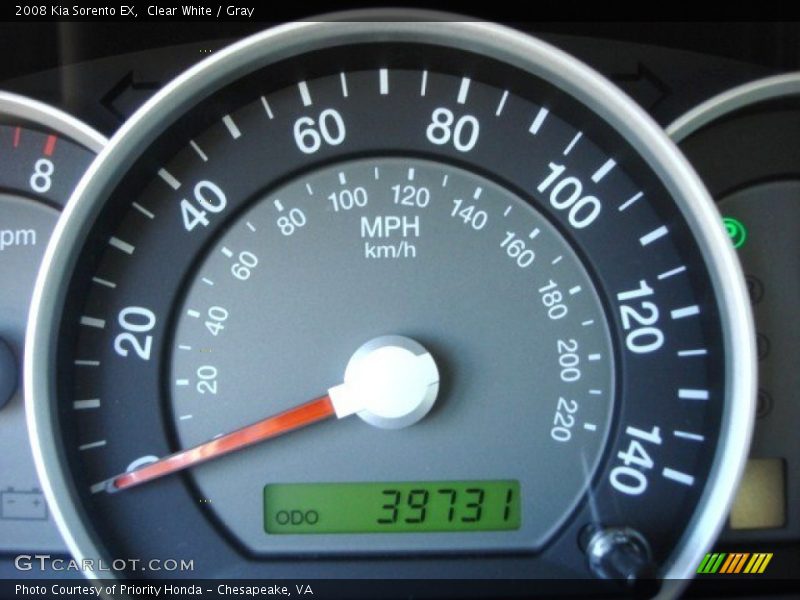 Clear White / Gray 2008 Kia Sorento EX