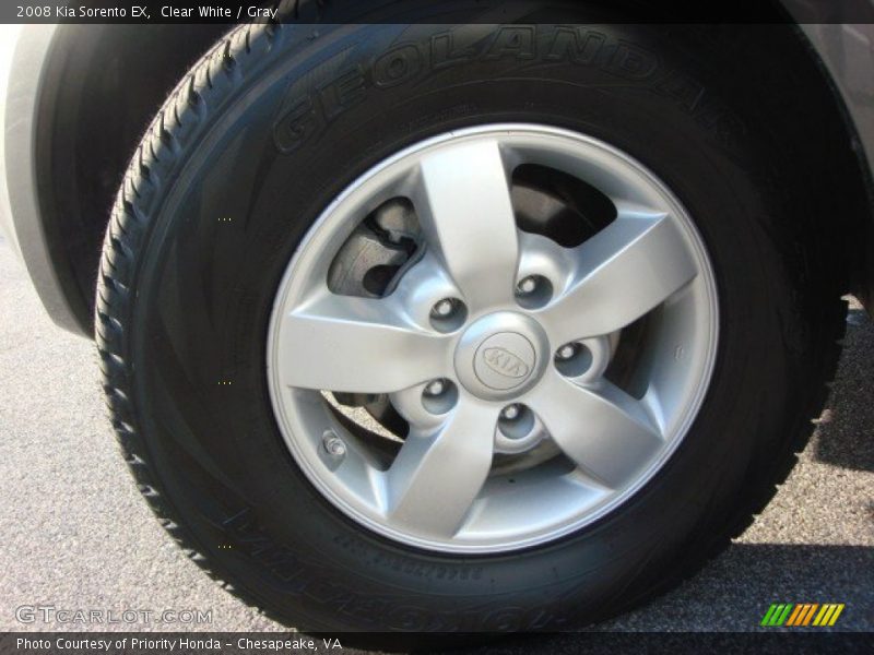Clear White / Gray 2008 Kia Sorento EX