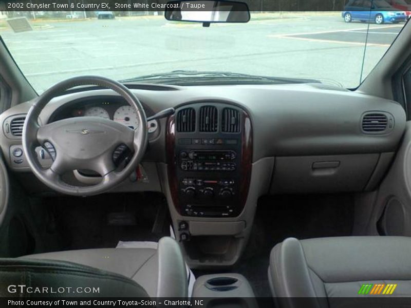Stone White Clearcoat / Taupe 2002 Chrysler Town & Country EX