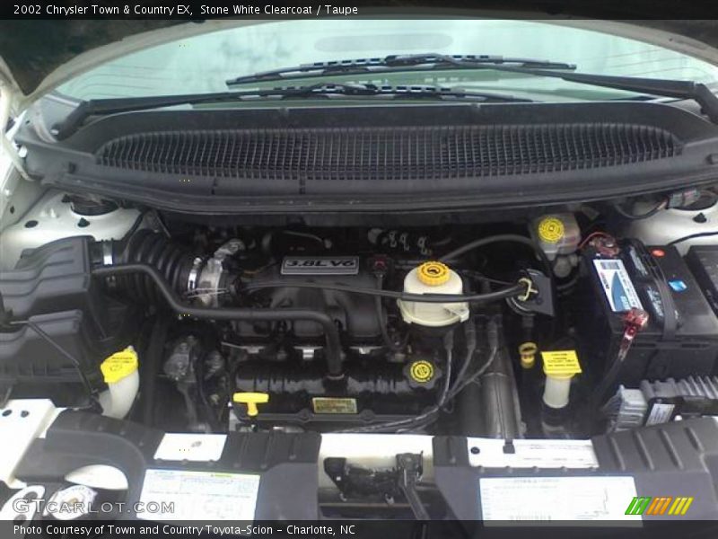 Stone White Clearcoat / Taupe 2002 Chrysler Town & Country EX