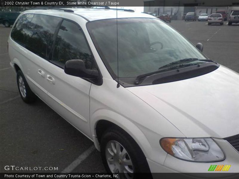 Stone White Clearcoat / Taupe 2002 Chrysler Town & Country EX