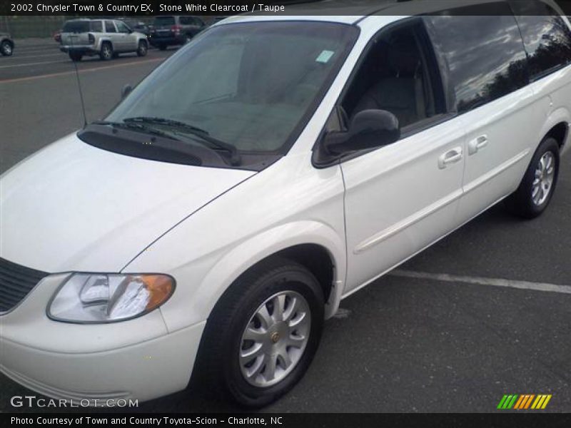 Stone White Clearcoat / Taupe 2002 Chrysler Town & Country EX