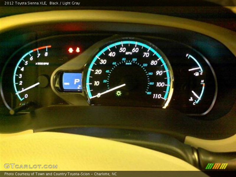 Black / Light Gray 2012 Toyota Sienna XLE