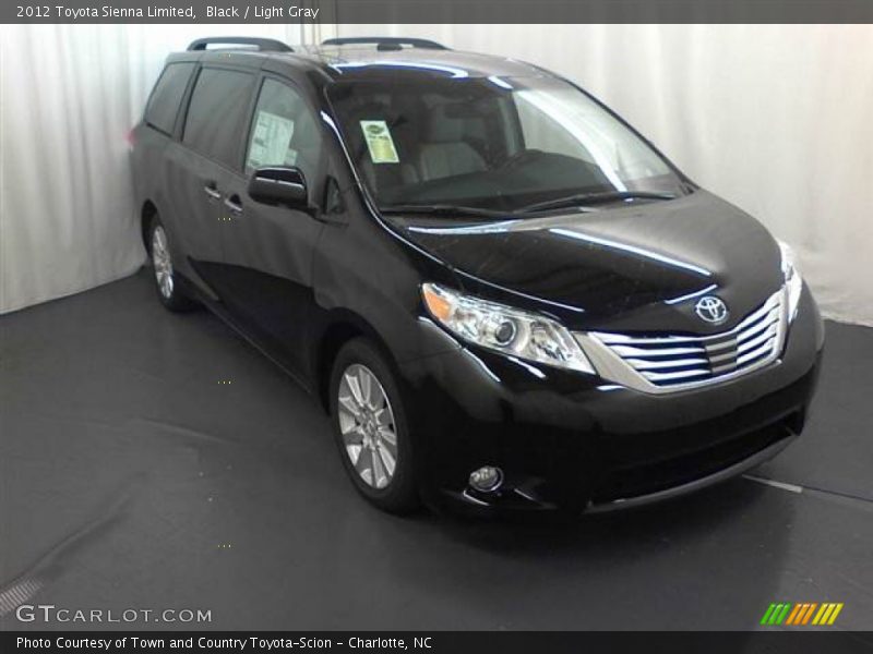 Black / Light Gray 2012 Toyota Sienna Limited
