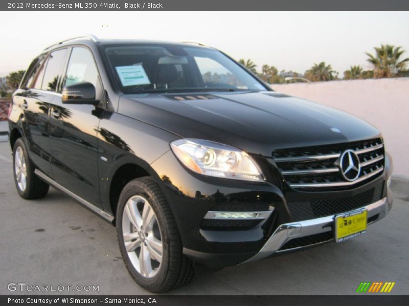 Black / Black 2012 Mercedes-Benz ML 350 4Matic