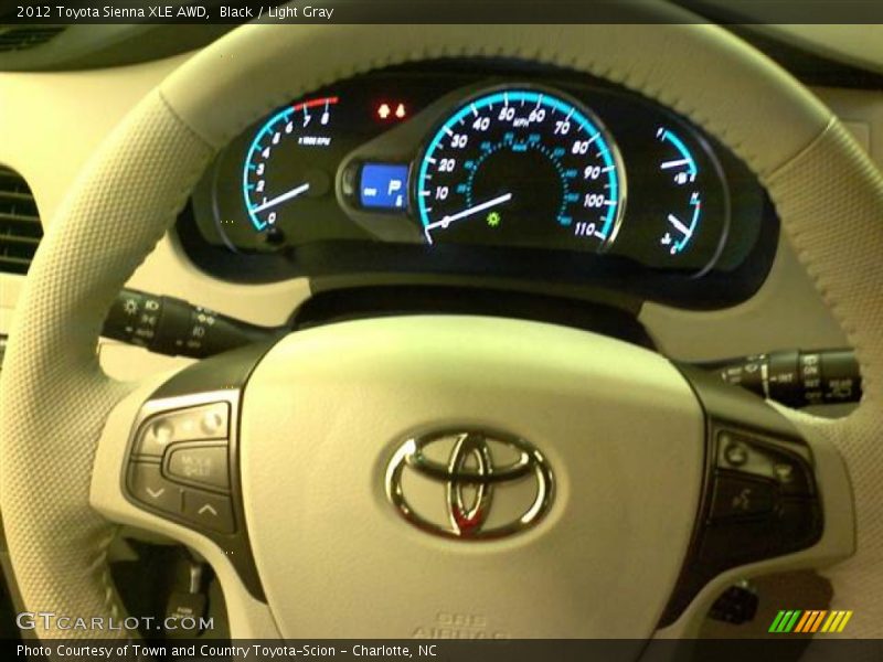 Black / Light Gray 2012 Toyota Sienna XLE AWD