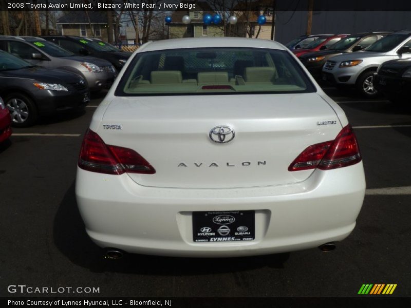 Blizzard White Pearl / Ivory Beige 2008 Toyota Avalon Limited