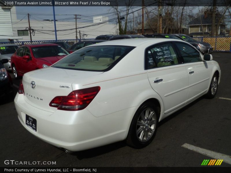 Blizzard White Pearl / Ivory Beige 2008 Toyota Avalon Limited