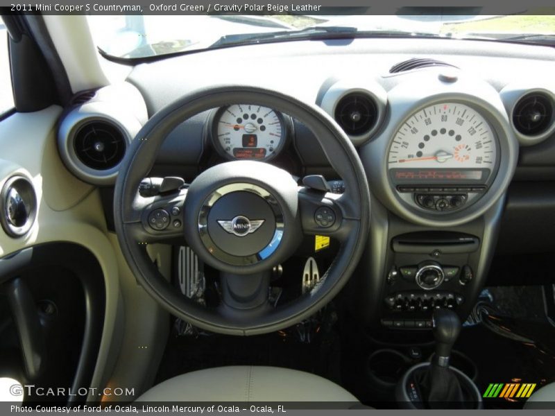 Oxford Green / Gravity Polar Beige Leather 2011 Mini Cooper S Countryman