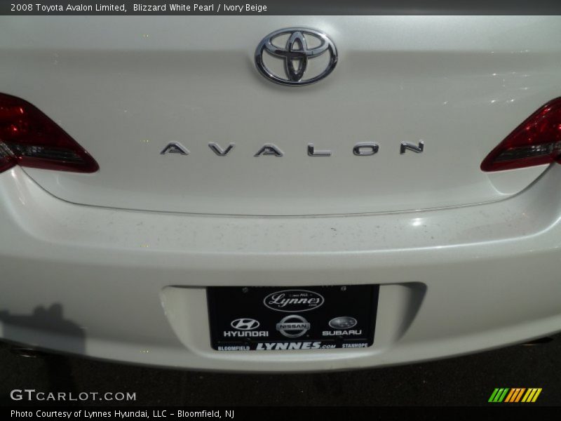 Blizzard White Pearl / Ivory Beige 2008 Toyota Avalon Limited