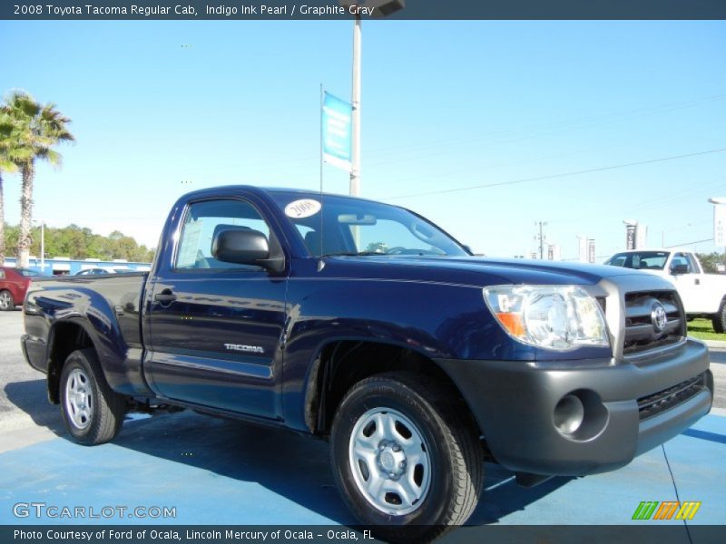 Indigo Ink Pearl / Graphite Gray 2008 Toyota Tacoma Regular Cab