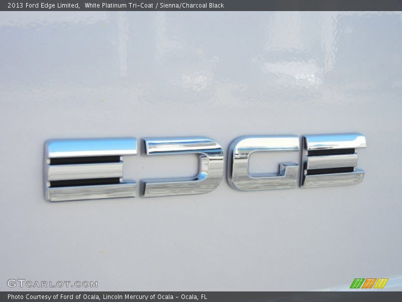 White Platinum Tri-Coat / Sienna/Charcoal Black 2013 Ford Edge Limited