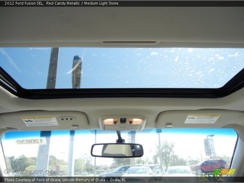 Red Candy Metallic / Medium Light Stone 2012 Ford Fusion SEL