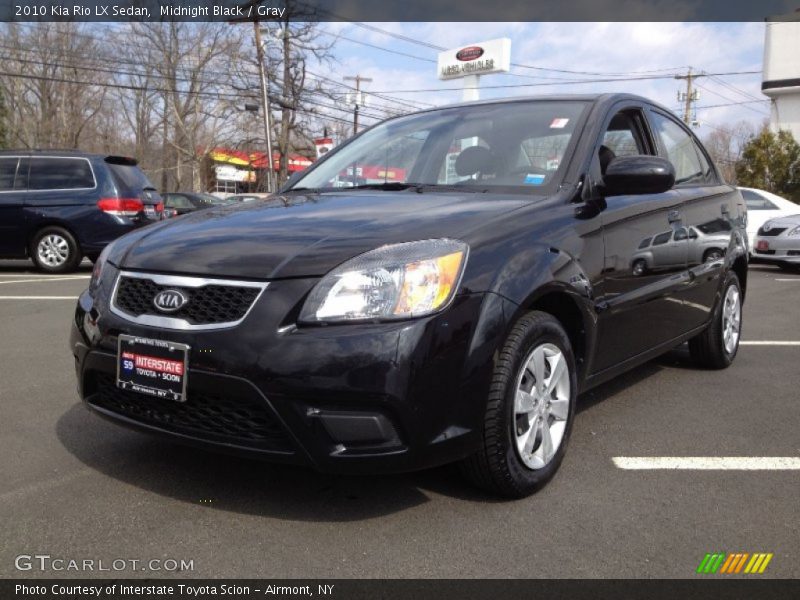 Midnight Black / Gray 2010 Kia Rio LX Sedan