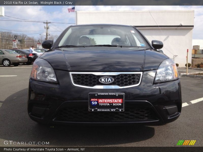 Midnight Black / Gray 2010 Kia Rio LX Sedan