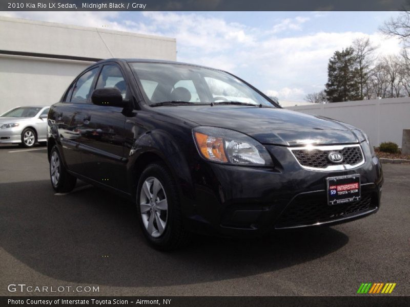 Midnight Black / Gray 2010 Kia Rio LX Sedan