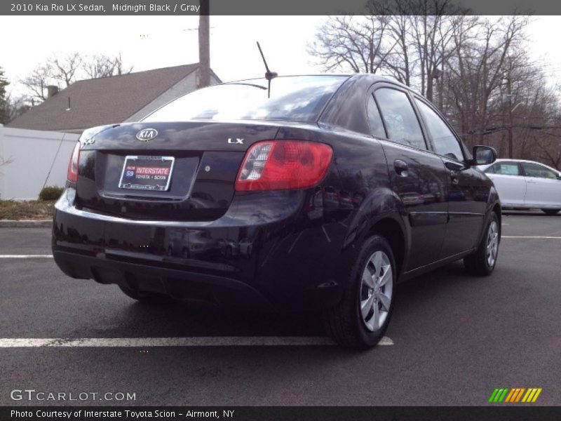 Midnight Black / Gray 2010 Kia Rio LX Sedan