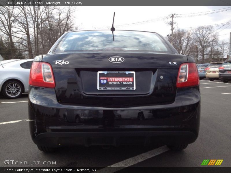 Midnight Black / Gray 2010 Kia Rio LX Sedan