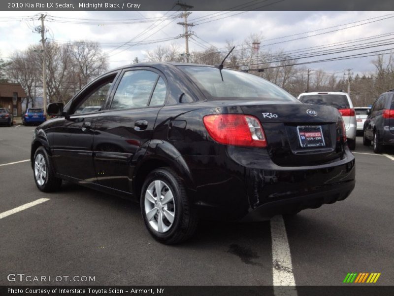 Midnight Black / Gray 2010 Kia Rio LX Sedan