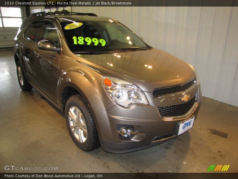 Mocha Steel Metallic / Jet Black/Brownstone 2010 Chevrolet Equinox LTZ