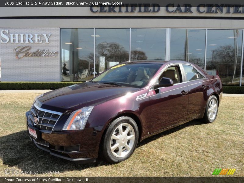 Black Cherry / Cashmere/Cocoa 2009 Cadillac CTS 4 AWD Sedan