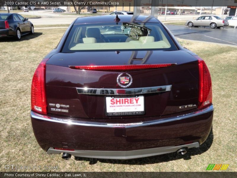 Black Cherry / Cashmere/Cocoa 2009 Cadillac CTS 4 AWD Sedan