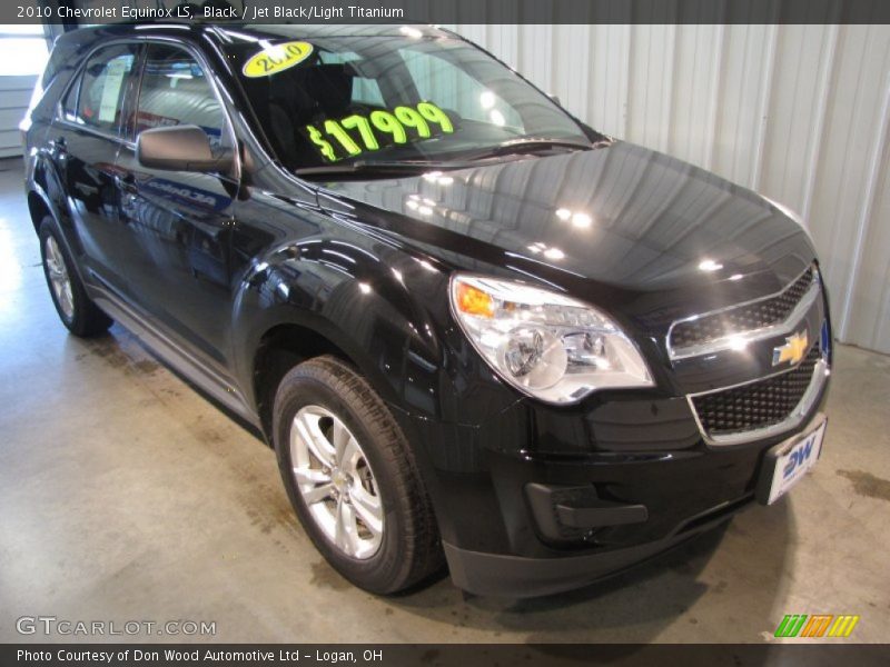 Black / Jet Black/Light Titanium 2010 Chevrolet Equinox LS