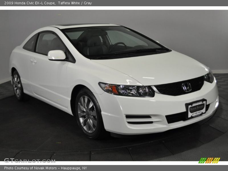 Taffeta White / Gray 2009 Honda Civic EX-L Coupe