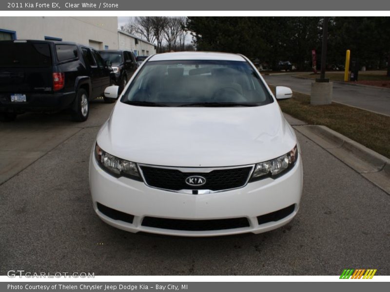 Clear White / Stone 2011 Kia Forte EX