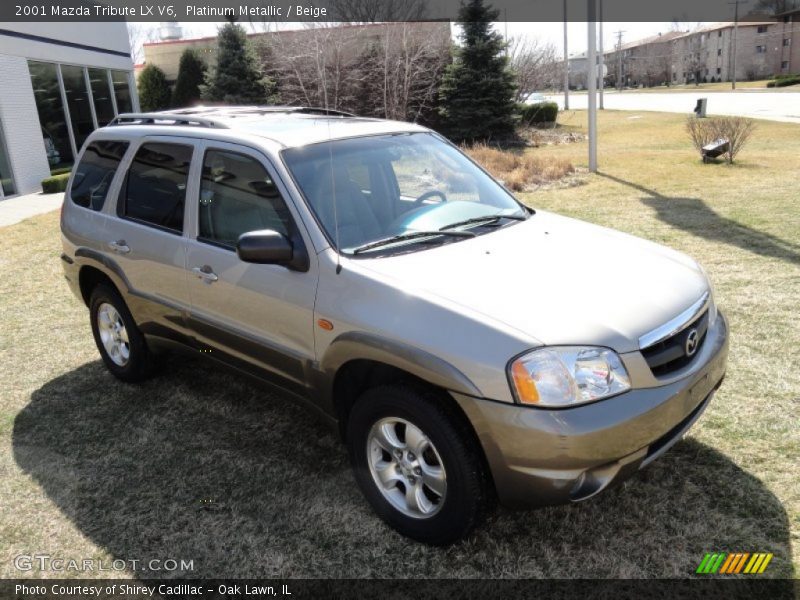 Platinum Metallic / Beige 2001 Mazda Tribute LX V6