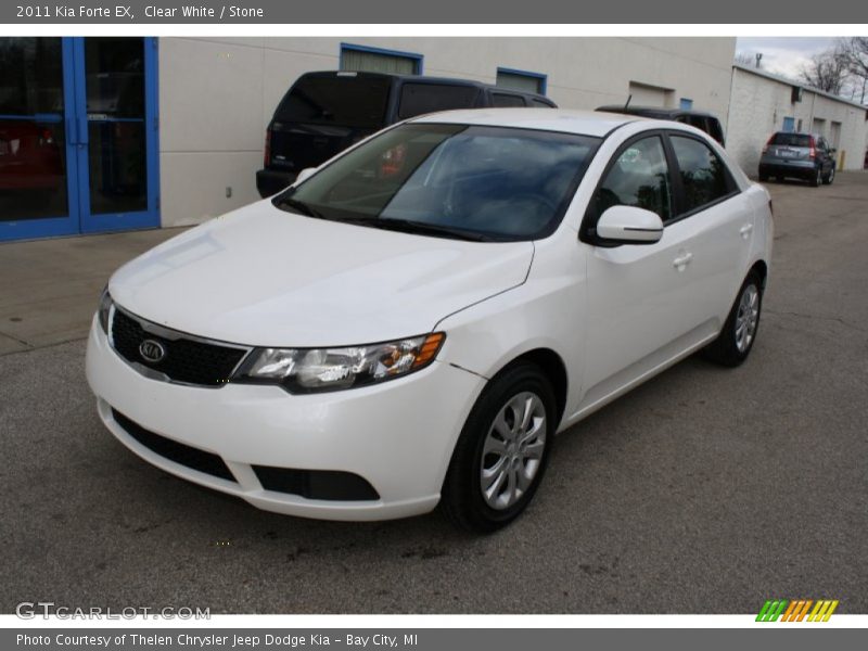 Clear White / Stone 2011 Kia Forte EX