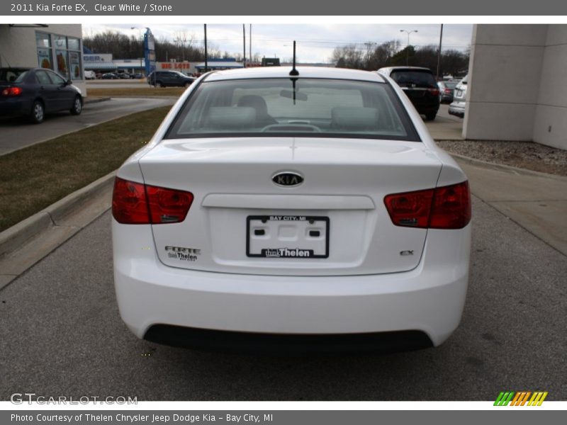 Clear White / Stone 2011 Kia Forte EX