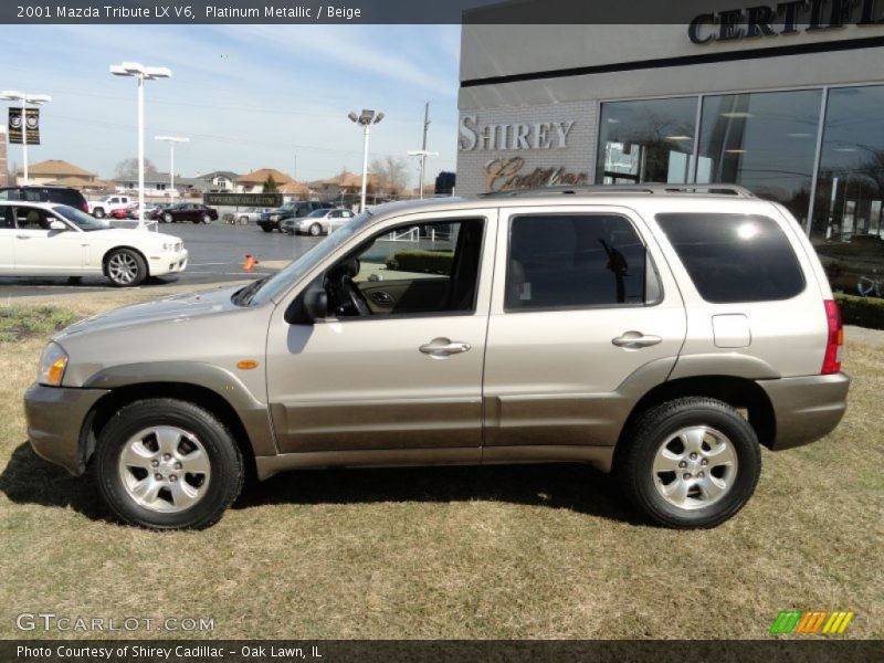 Platinum Metallic / Beige 2001 Mazda Tribute LX V6