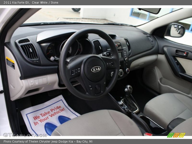 Clear White / Stone 2011 Kia Forte EX
