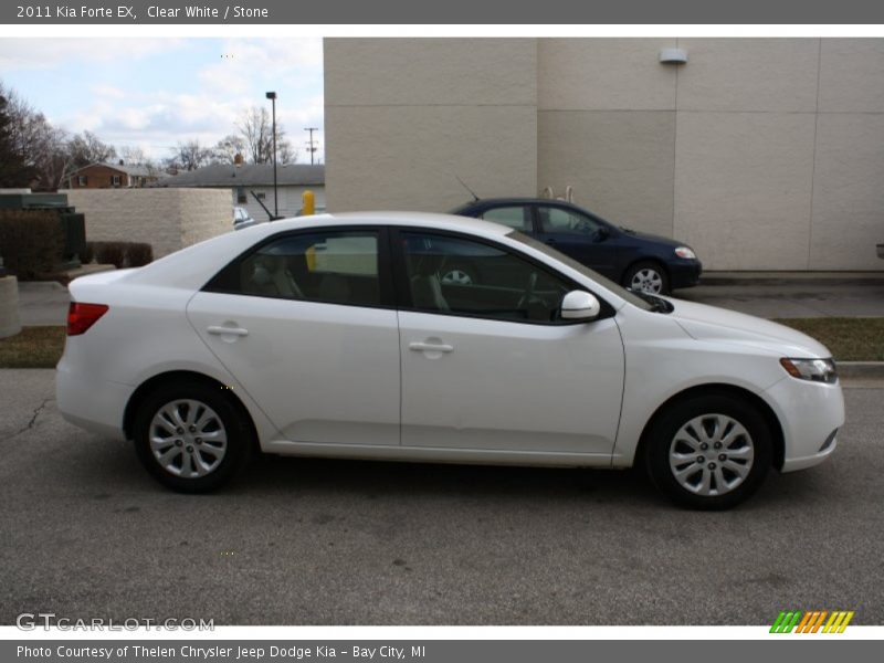Clear White / Stone 2011 Kia Forte EX
