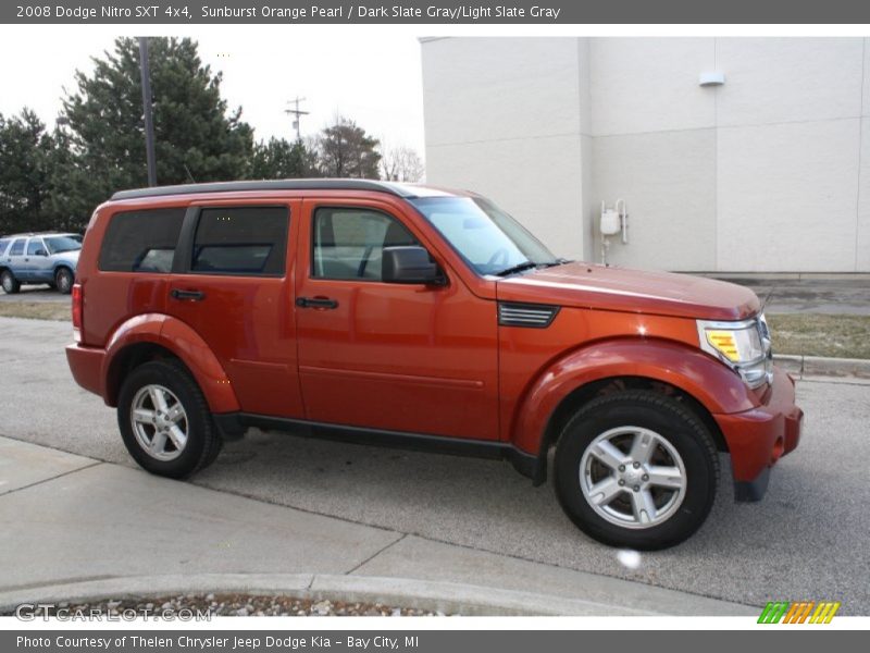 Sunburst Orange Pearl / Dark Slate Gray/Light Slate Gray 2008 Dodge Nitro SXT 4x4