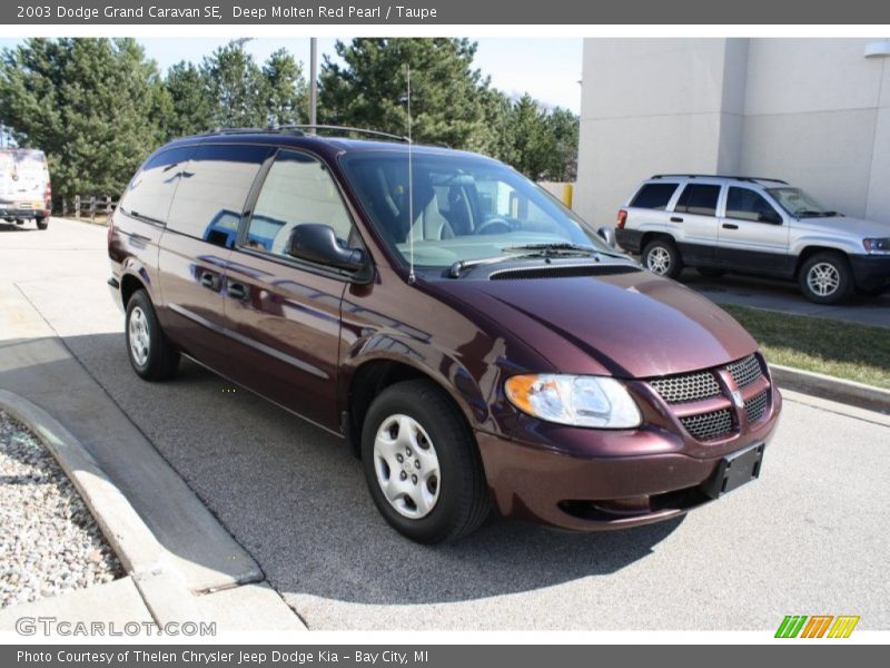 Deep Molten Red Pearl / Taupe 2003 Dodge Grand Caravan SE