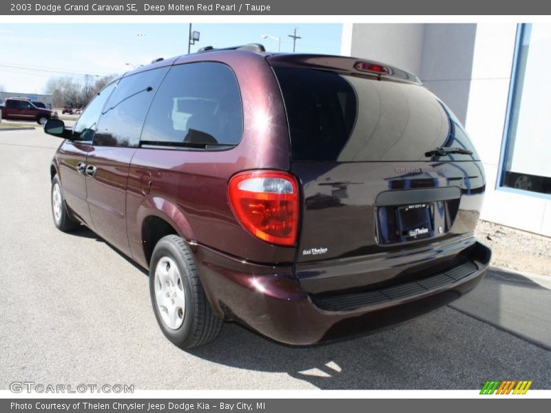 Deep Molten Red Pearl / Taupe 2003 Dodge Grand Caravan SE