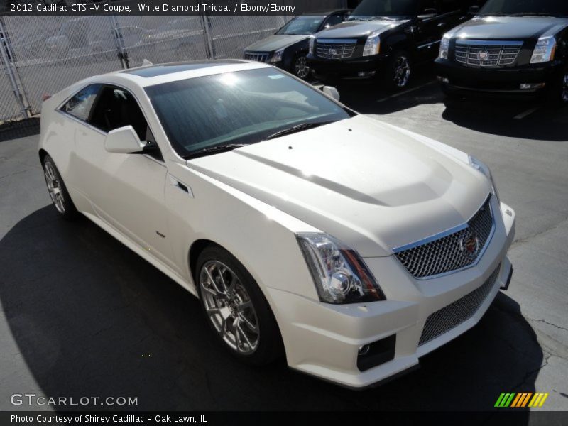 White Diamond Tricoat / Ebony/Ebony 2012 Cadillac CTS -V Coupe