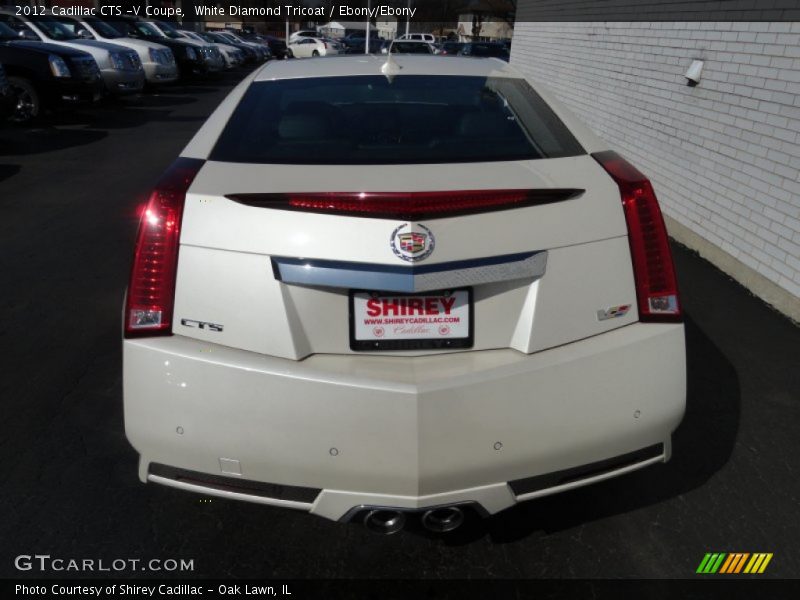 White Diamond Tricoat / Ebony/Ebony 2012 Cadillac CTS -V Coupe