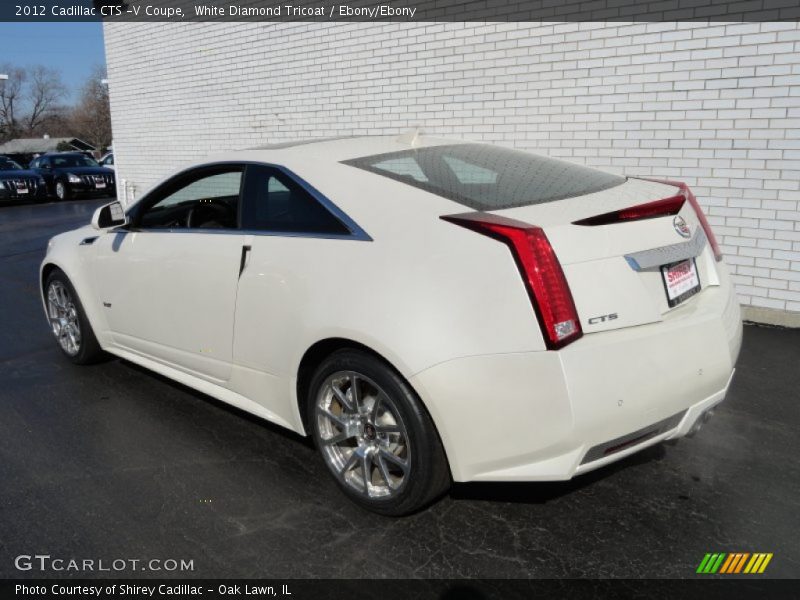 White Diamond Tricoat / Ebony/Ebony 2012 Cadillac CTS -V Coupe